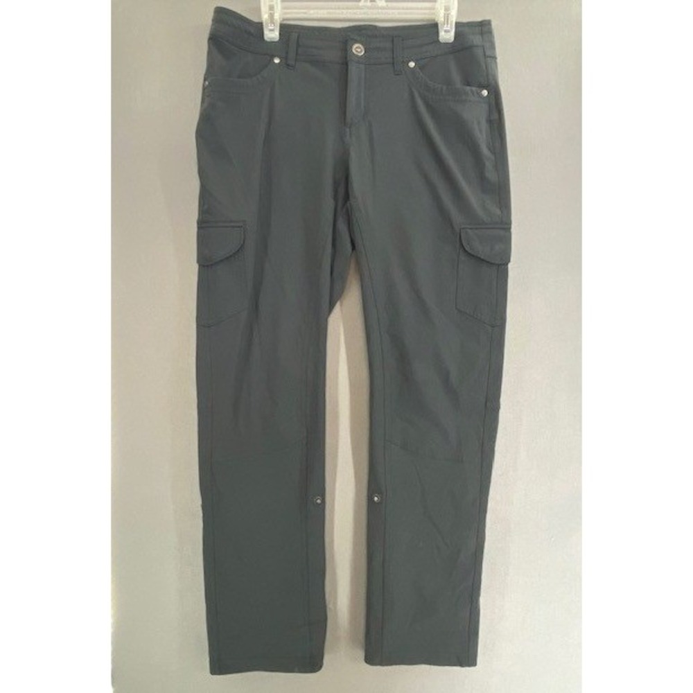 KUHL Womens‎ 12 Cargo Pants Regular Gray Outdoor Hiking Travel adjustable